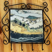 Image 2 of Key Rack With Poured Paint Detail #3