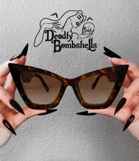 Image 1 of Deadly Bombshell- Leopard Cat Eye Sunglasses 