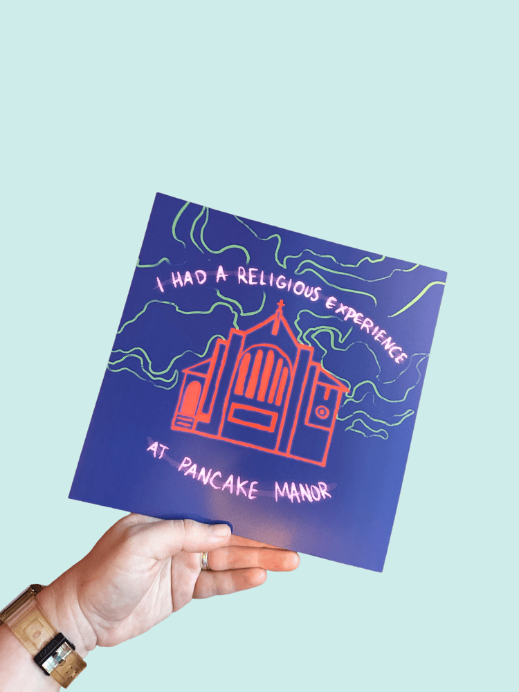 Image of Pancake Worship 21x21cm Square Print