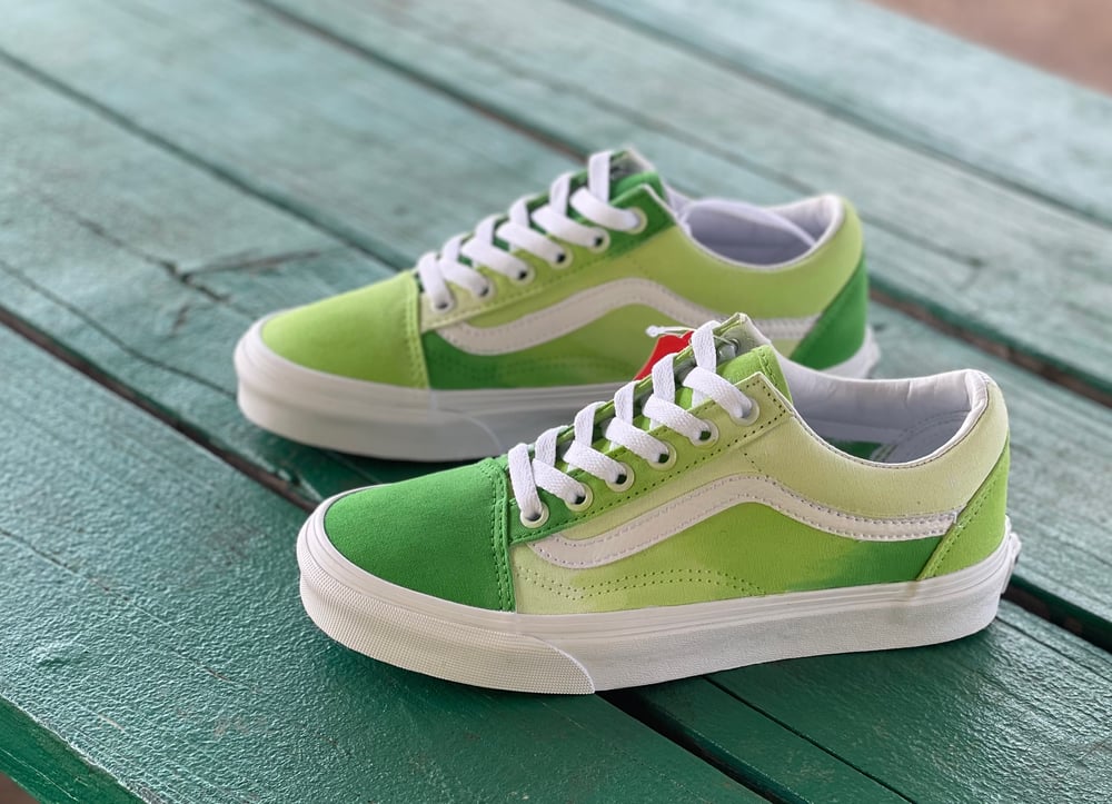 Image of Custom Lime Fade Away Old Skool Vans
