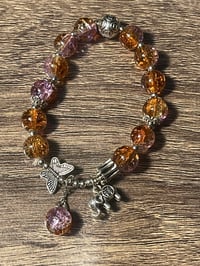 Pink/orange elephant bracelet 