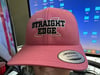 Yupoong Retro Pink Trucker "Straight Edge" Snapback Cap 