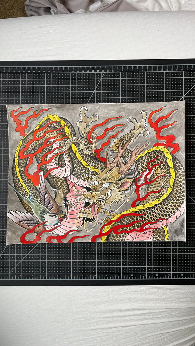 Dragon and bird original