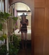 70s surfer girl knit stripe tee dress