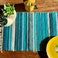Image 1 of Handwoven Placemat  -  Sea