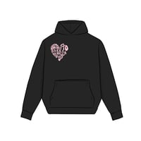 Image 2 of DALLAS STAR HEART HOODIE (BLK/PINK)