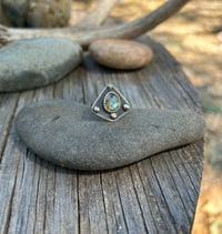 Image 1 of Labradorite shield ring 