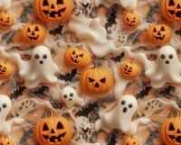 3D Ghost and Pumpkin