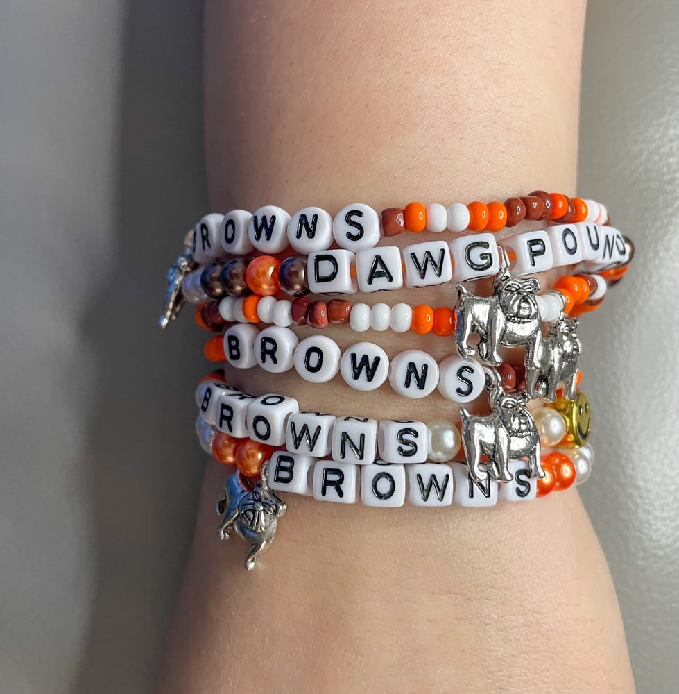Image of Browns Themed Bracelets 