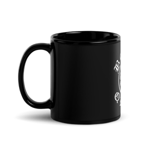 Bernqrue baby devil Black Glossy Mug