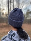 Loom Knit Beanie - Denim Blue – Acrylic
