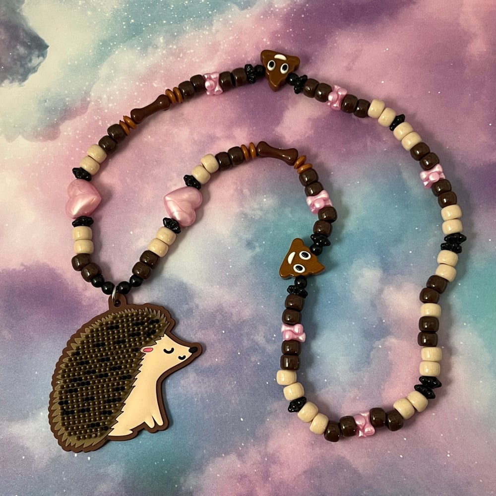 Image of Hedgehog Kandi Necklace Sensory Fidget