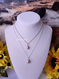 Image 2 of Lavender Pearl Sterling Silver | Gold-Filled Necklace | Bridal |Wedding Necklace
