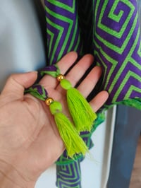 Image 3 of Stevie sari tie top with tassles