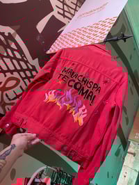 Image 10 of Cazadora bordada a man. MALA CHISPA TE COMA! Talla S. Deseño exclusivo!