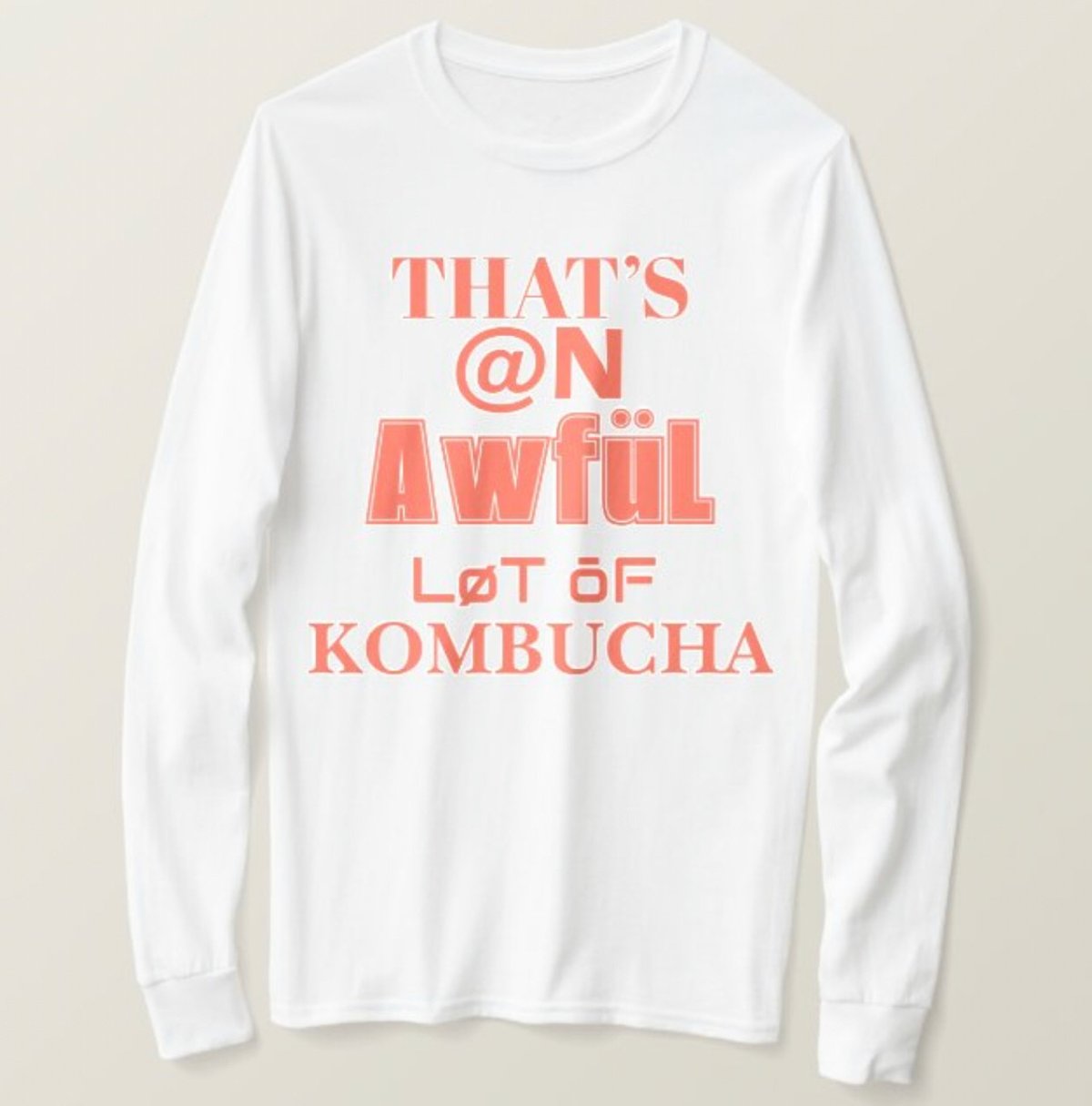 Image of Nwn- Kombucha Klub long sleeve Cotton Crewneck: Strawberry colorway