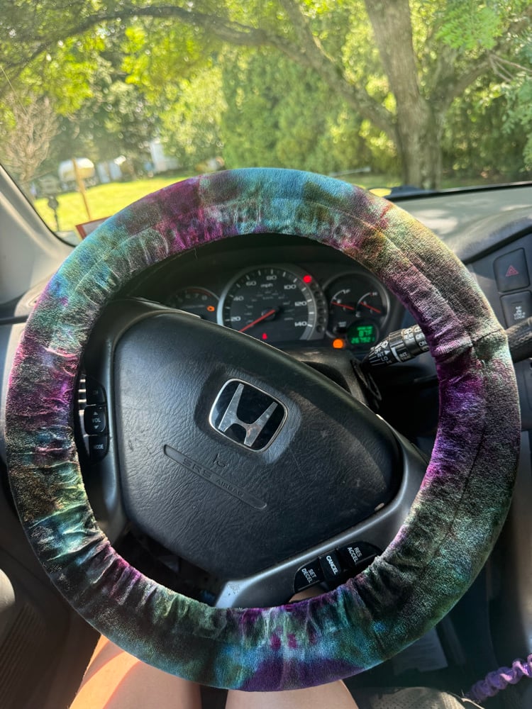Image of Deep Space Velour Steering Wheel Cover