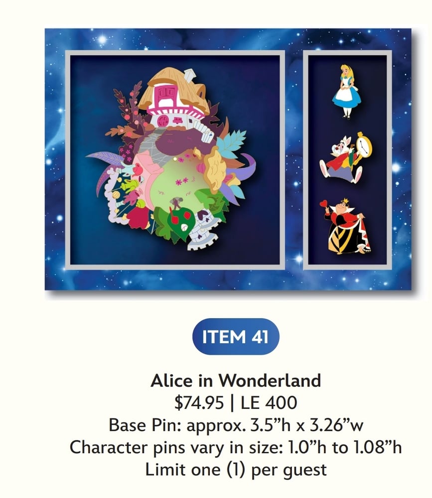 Image of The world of Alice wdi pin set le 400 