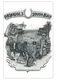 MONGOLS SOUTH BAY RIDE THE PIER POSTER 11X17