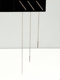 Image 7 of Threader Earrings, 1.5 cm T-Bar Stopper