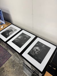 Image 2 of set of 3 (Presence, The Keeper, Ravens Eye) matted and framed