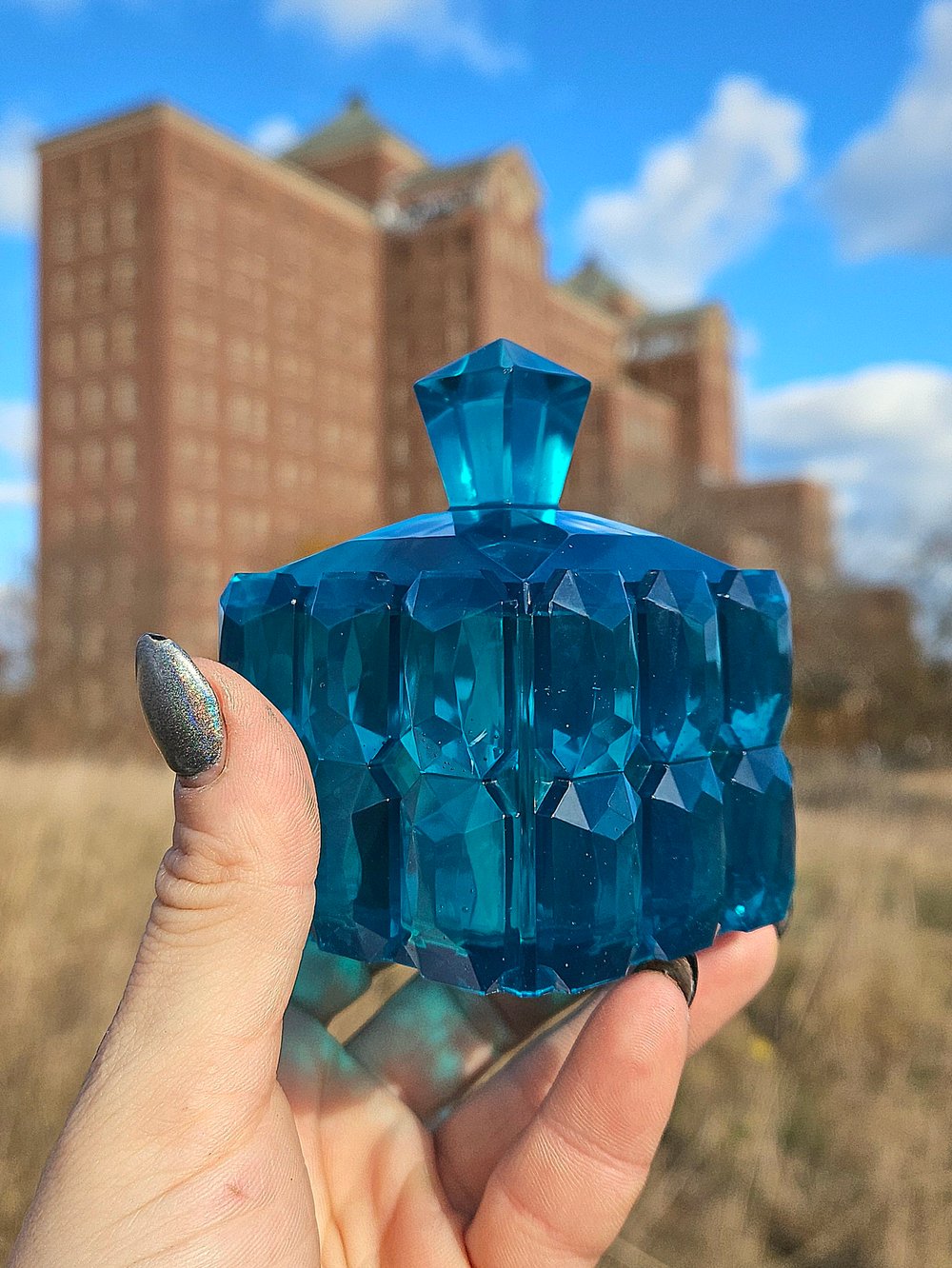 Image of Turquoise Square Box/ Lantern