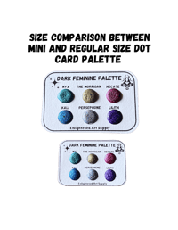 Image 3 of Mini Dark Feminine Watercolor Dot Card Palettes