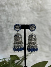 Image 4 of Silver plated jhumki earrings 