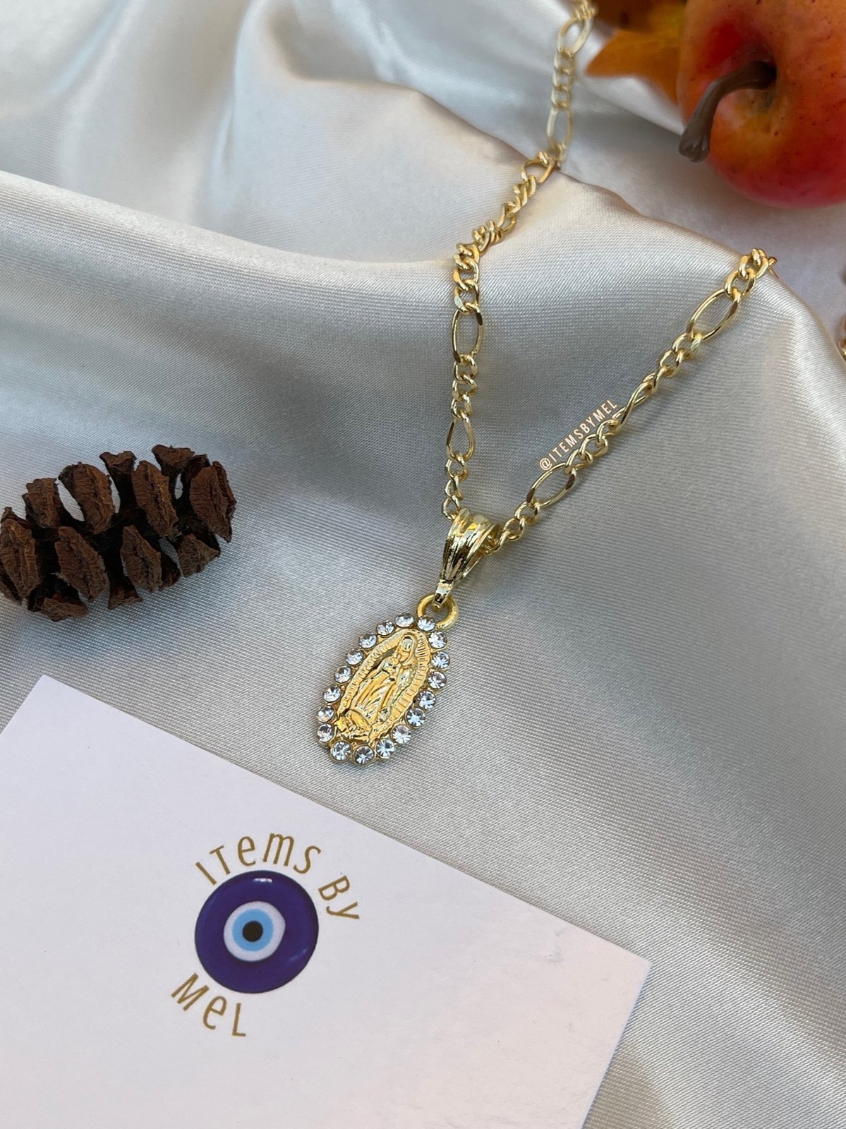 Diamond Virgin Mary Necklace | Items By Mel, Inc.