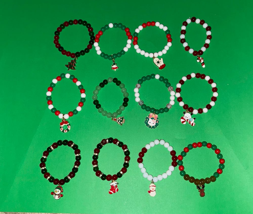 Image of Winter/Christmas Special - Beaded Charm Bracelets