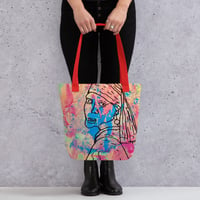 Image 1 of Gorl With Pearl Earring Tote Bag