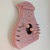 Image 2 of Pink Folk Art Door Harp