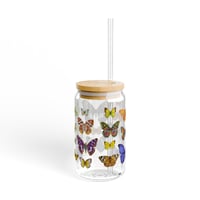 Image 7 of Butterfly Sipper Glass (16oz)  with Bamboo Lid & Straw MOTHER'S DAY LIMITED EDITION 