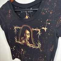Image 4 of “JENNIFER” Custom Bleach Painted Baby Tee LARGE