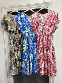 Image 3 of Large Fade Flower Button Midi Dress