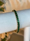 Green Emerald Cuban Bracelet 