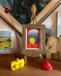 Image 1 of Framed Abstract Gouache on Paper