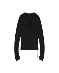 Image 2 of Hooded Fract Sleeve Black