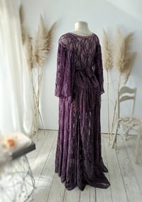 Image 8 of photography lace dress Melanie - size M - dark purple | photo props