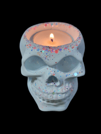 Image 3 of Mini Sparkle Skull - Glitter Resin Decor & Spooky Cute Gift