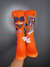 Image 4 of DETROIT TIGER JUNK SOCKS ( FREESTYLED MADE TO ORDER)