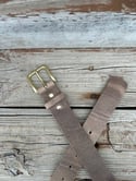 Horween Leather Belt - Natural Hatch Grain Chromexcel - 1.5"