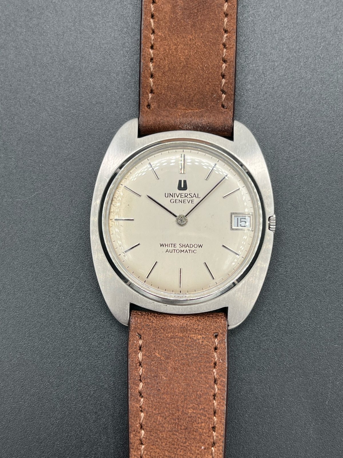 OH済 UNIVERSAL GENEVE　WHITE SHADOW自動巻 Universal Geneve White Shadow | Watch & Delice