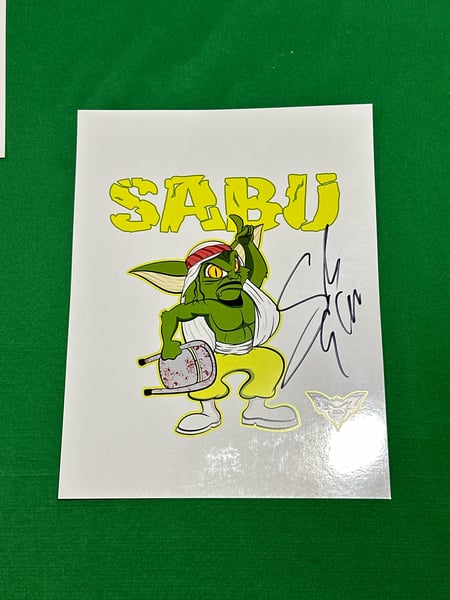 Image of 1 of 35 Autographed SABU 8x7x 