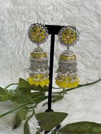 Image 2 of Silver plated jhumki earrings 