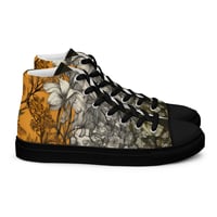 Image 5 of Colorful Trio Botanical Plants Art Nouveau Women’s high top canvas shoes