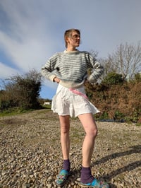 Image 1 of April wrap shorts in white cotton