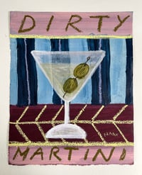 Dirty Martini on blue stripes