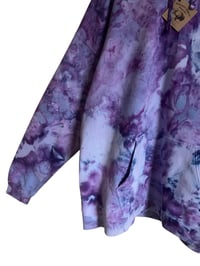 Image 3 of 2XL Unisex Comfort Wash Hoodie in Muted Purple Haze Ice Dye