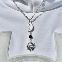 Image 3 of Yin & Yang Sun & Moon Necklace Set 